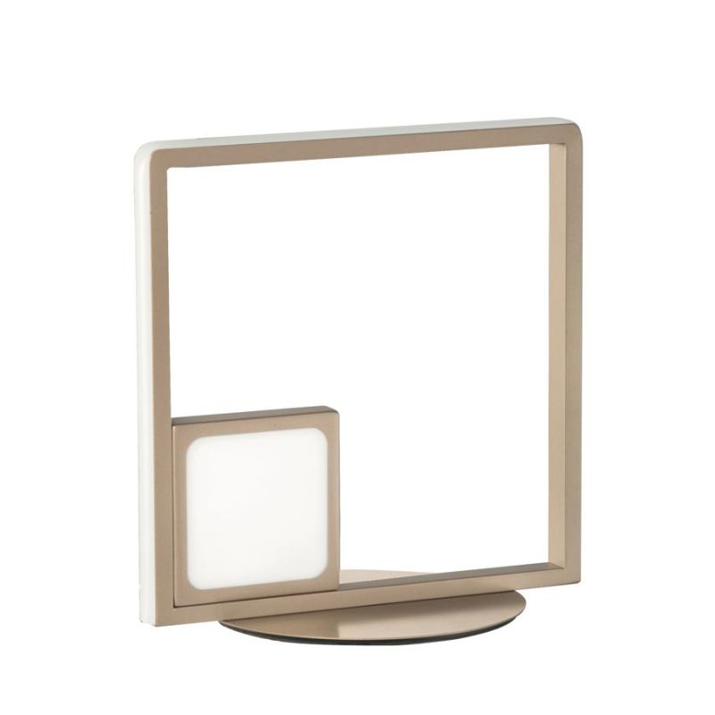 DOWEL LAMPADA DA TAVOLO LED 25W LUCE 3000K TOUCH MONTATURA ORO OPACO O SILVER DI ONDALUCE ONDALUCE CICIRIELLO - Cristalensi Shop