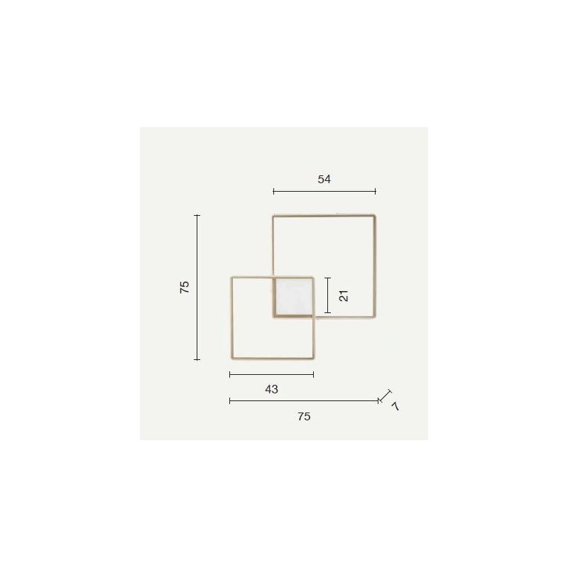 DOWEL PLAFONIERA APPLIQUE GRANDE LED 3000K DIMMERABILE MONTATURA ORO O SILVER ONDALUCE CICIRIELLO - Cristalensi Shop Online