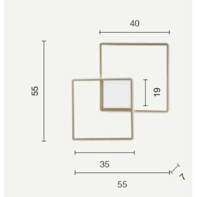 DOWEL PLAFONIERA APPLIQUE PICCOLA LED 46W DIMMERABILE MONTATURA SILVER ONDALUCE CICIRIELLO - Cristalensi Shop Online