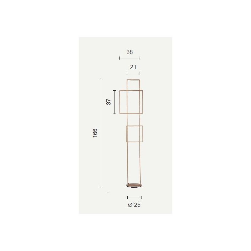 DOWEL PIANTANA MODERNA LED 77W LUCE 3000K DIMMERABILE MONTATURA ORO OPACO O SILVER DI ONDALUCE ONDALUCE CICIRIELLO - Cristalensi
