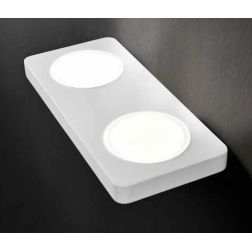TOBIA 2 APPLIQUE LED INTEGRATO 2X12W BIANCO O SABBIA LUCE BIANCO CALDO MODERNA DI ILLUMINANDO Illuminando - Cristalensi Shop Onl