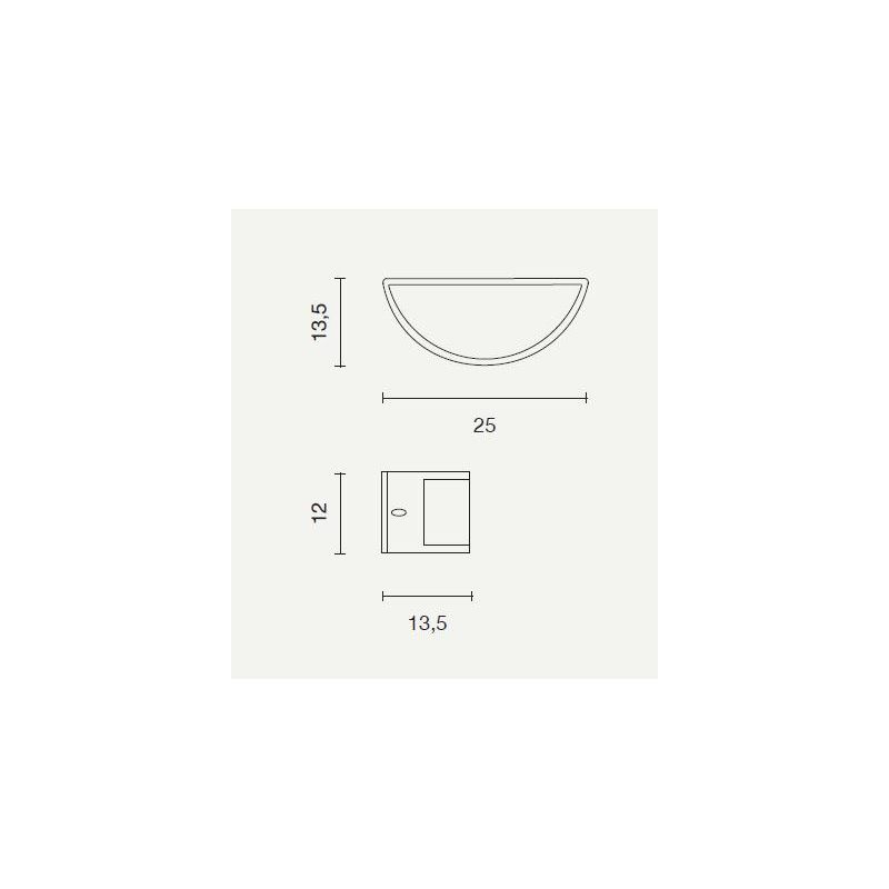 FABIUS APPLIQUE DA ESTERNO IP44 NERO BIANCO ARGENTO MODERNA ED ECONOMICA DI CICIRIELLO ONDALUCE CICIRIELLO - Cristalensi Shop On