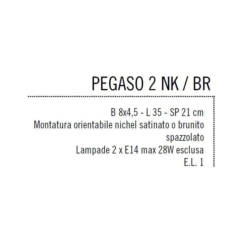 PEGASO 2 APPLIQUE DA SPECCHIO BAGNO O QUADRO BRUNITO O NIKEL SATINATO CLASSICO Illuminando - Cristalensi Shop Online