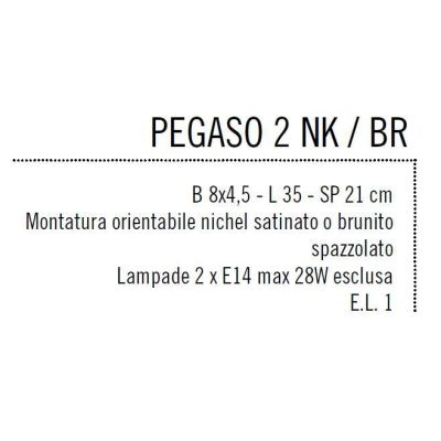 PEGASO 2 APPLIQUE DA SPECCHIO BAGNO O QUADRO BRUNITO O NIKEL SATINATO CLASSICO Illuminando - Cristalensi Shop Online