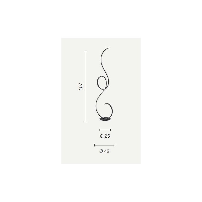 FLOK PIANTANA LAMPADA DA TERRA LED DIMMERABILE NERA GRIGIA BIANCA MODERNA ONDALUCE CICIRIELLO - Cristalensi Shop Online