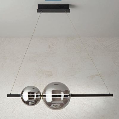 FUFI NERO SOSPENSIONE LAMPADARIO LED 45W 4500LM DIMMERABILE DI ONDALUCE MODERNA ONDALUCE CICIRIELLO - Cristalensi Shop Online