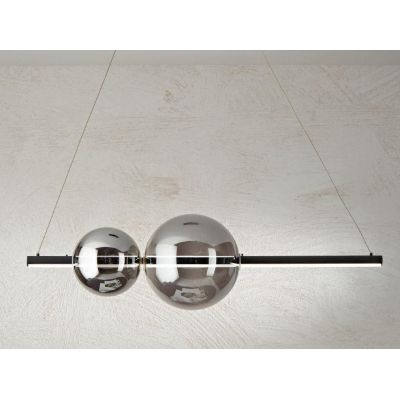 FUFI NERO SOSPENSIONE LAMPADARIO LED 45W 4500LM DIMMERABILE DI ONDALUCE MODERNA ONDALUCE CICIRIELLO - Cristalensi Shop Online