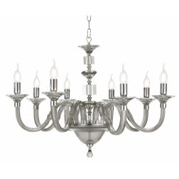 GALA LAMPADARIO IN VETRO IN 6 FINITURE COLORE CON PARTICOLARI IN CRISTALLO CLASSICO ONDALUCE CICIRIELLO - Cristalensi Shop Onlin 2