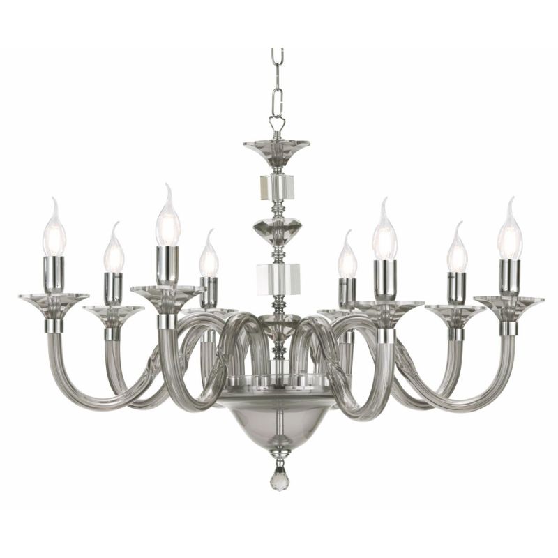 GALA LAMPADARIO IN VETRO IN 6 FINITURE COLORE CON PARTICOLARI IN CRISTALLO CLASSICO ONDALUCE CICIRIELLO - Cristalensi Shop Onlin