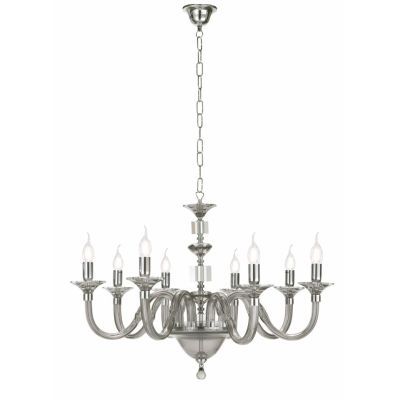 GALA LAMPADARIO IN VETRO IN 6 FINITURE COLORE CON PARTICOLARI IN CRISTALLO CLASSICO ONDALUCE CICIRIELLO - Cristalensi Shop Onlin