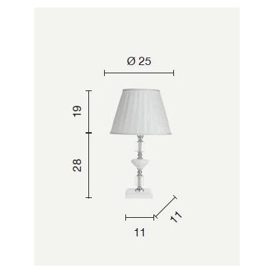 GALA LAMPADA PICCOLA IN VETRO IN 6 FINITURE COLORE CON PARTICOLARI IN CRISTALLO CLASSICA ONDALUCE CICIRIELLO - Cristalensi Shop
