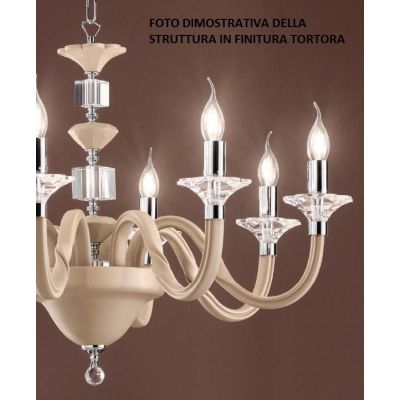 GALA LAMPADA PICCOLA IN VETRO IN 6 FINITURE COLORE CON PARTICOLARI IN CRISTALLO CLASSICA ONDALUCE CICIRIELLO - Cristalensi Shop
