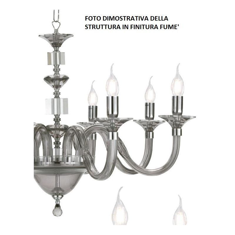 GALA 3 LUCI LAMPADARIO CLASSICO ED ELEGANTE IN CRISTALLO E VETRO 6 COLORI DI ONDALUCE ONDALUCE CICIRIELLO - Cristalensi Shop Onl
