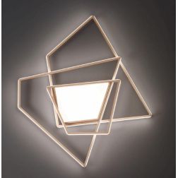 GALAXY PLAFONIERA GRANDE L87 CM IN METALLO SILVER O ORO LED 90W LUCE 3000K-4000K DIMMERABILE MODERNA ONDALUCE CICIRIELLO - Crist 2