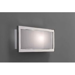 FIBBIA APPLIQUE PICCOLO CON CORNICE CROMO LUCIDA E VETRO LUCIDO MODERNA DI ILLUMINANDO Illuminando - Cristalensi Shop Online 2