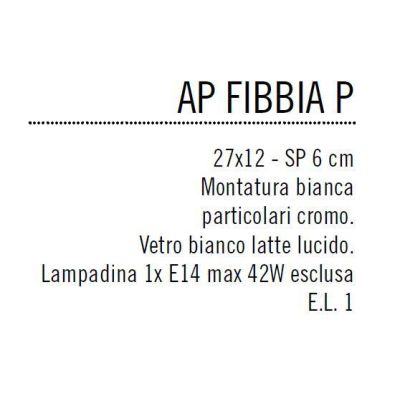 FIBBIA APPLIQUE PICCOLO CON CORNICE CROMO LUCIDA E VETRO LUCIDO MODERNA DI ILLUMINANDO Illuminando - Cristalensi Shop Online