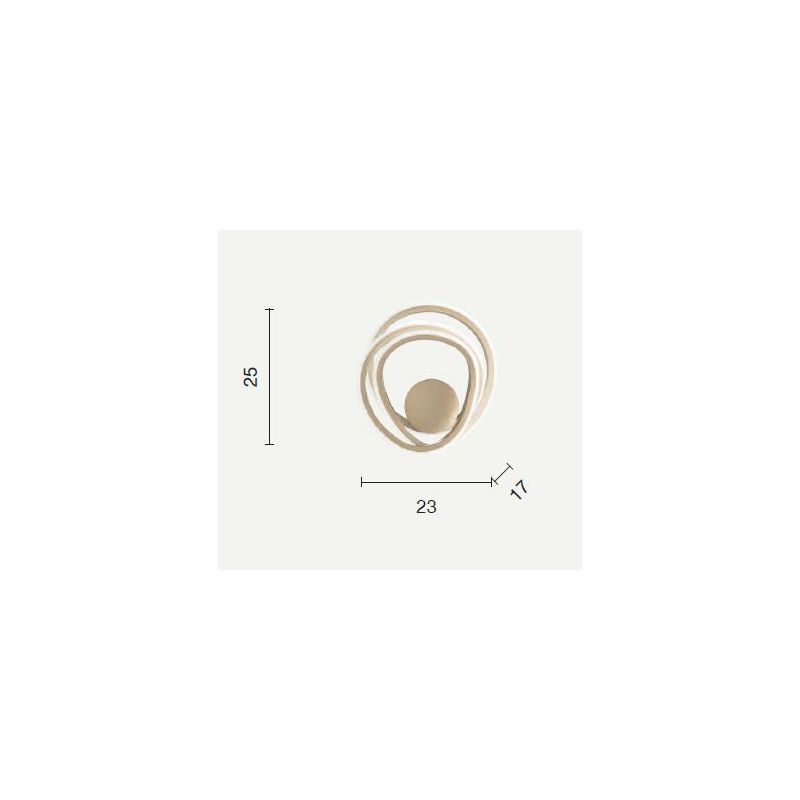 GOLDEN AP LAMPADA DA PARETE APPLIQUE A LED INTEGRATO DA 23W LUCE CALDA ONDALUCE CICIRIELLO - Cristalensi Shop Online