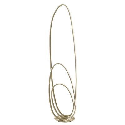 GOLDEN PIANTANA LAMPADA DA TERRA ORO OPACO LED 45W DIMMERABILE MODERNA ONDALUCE CICIRIELLO - Cristalensi Shop Online