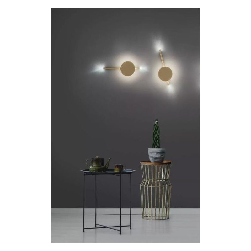 JAMES APPLIQUE MODERNA IN METALLO BIANCO,NERO O ORO LED 16W LUCE 3000K H40 CM ONDALUCE CICIRIELLO - Cristalensi Shop Online