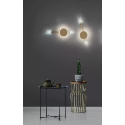 JAMES APPLIQUE MODERNA IN METALLO BIANCO,NERO O ORO LED 16W LUCE 3000K H40 CM ONDALUCE CICIRIELLO - Cristalensi Shop Online