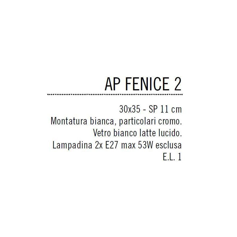 FENICE APPLIQUE RETTANGOLARE GRANDE IN VETRO SERIGRAFATO ECONOMICO DI ILLUMINANDO Illuminando - Cristalensi Shop Online