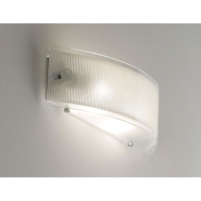 FENICE FASCIA GRANDE 40 CM 2 PORTALAMPADE VETRO SOPRA E SOTTO ECONOMICO DI ILLUMINANDO Illuminando - Cristalensi Shop Online