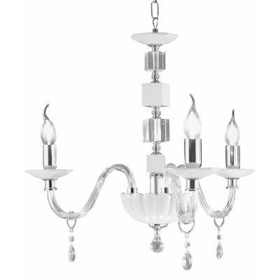 LIVIA LAMPADARIO A SOSPENSIONE CLASSICO IN VETRO E CRISTALLO 3 LUCI BIANCO,FUME,OTTANIO O TORTORA ONDALUCE CICIRIELLO - Cristale