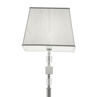 LIVIA LAMPADA DA TERRA H175 IN METALLO CROMATO E CRISTALLO CLASSICA BIANCA,FUME,OTTANIO O TORTORA ONDALUCE CICIRIELLO - Cristale