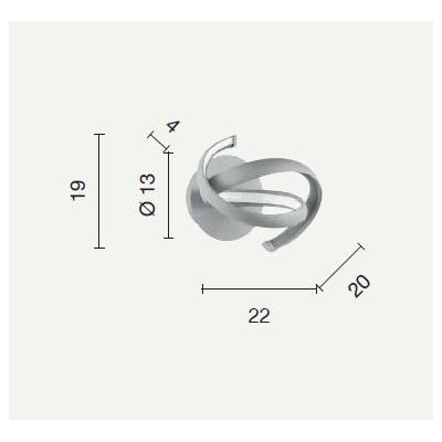 LUMEN AP APPLIQUE LED 10W 1000LM LUCE DIFFUSA MODERNO DI ONDALUCE ONDALUCE CICIRIELLO - Cristalensi Shop Online