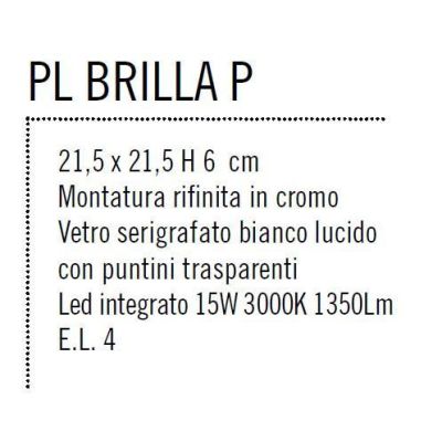 BRILLA PLAFONIERA APPLIQUE EFFETTO CIELO STELLATO LED INTEGRATO MONTATURA CROMO LUCIDA Illuminando - Cristalensi Shop Online