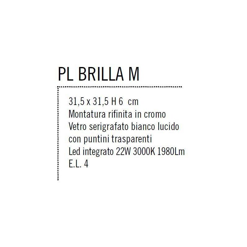BRILLA PLAFONIERA MEDIA LED INTEGRATO EFFETTO CIELO STELLATO MONTATURA CROMO LUCIDA Illuminando - Cristalensi Shop Online