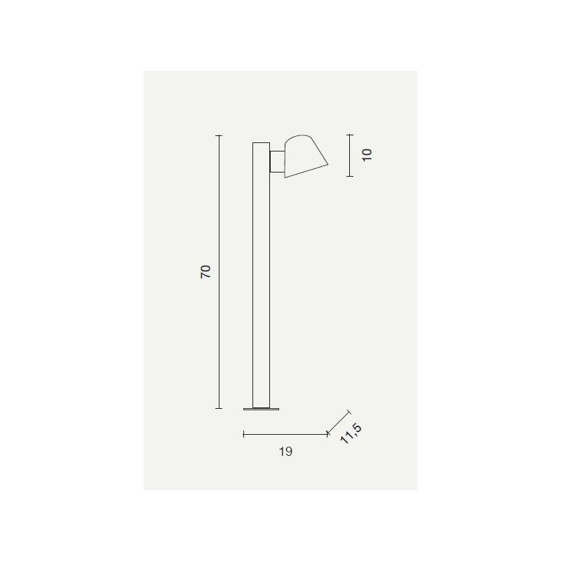 MALTA PALO DA ESTERNO H70 IP44 IN METALLO BIANCO O ANTRACITE DESIGN MODERNO ATTACCO GU10 ONDALUCE CICIRIELLO - Cristalensi Shop