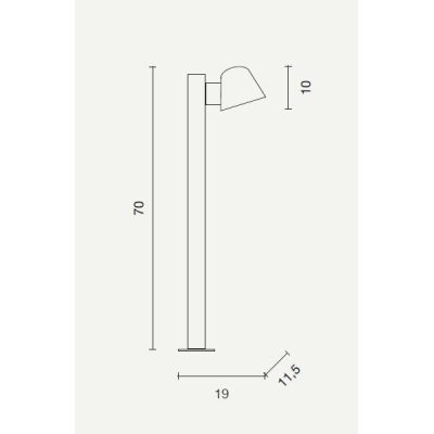 MALTA PALO DA ESTERNO H70 IP44 IN METALLO BIANCO O ANTRACITE DESIGN MODERNO ATTACCO GU10 ONDALUCE CICIRIELLO - Cristalensi Shop