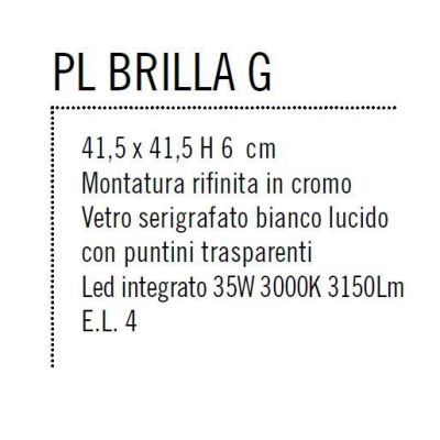BRILLA PLAFONIERA GRANDE EFFETTO CIELO STELLATO LED SOSTITUIBILE MONTATURA CROMO Illuminando - Cristalensi Shop Online