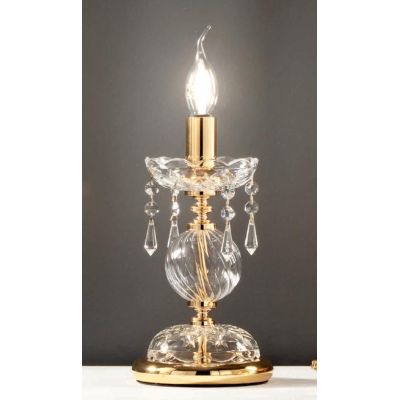 MARIA TERESA L6 ABAT-JOUR IN CRISTALLO E METALLO FINITURA ORO SENZA PARALUME DI CICIRIELLO ONDALUCE CICIRIELLO - Cristalensi Sho