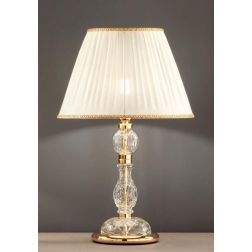 MARIA TERESA T4 LAMPADA DA TAVOLO GRANDE IN CRISTALLO E METALLO CON FINITURE ORO DI CICIRIELLO ONDALUCE CICIRIELLO - Cristalensi