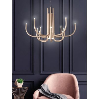 NOUVEAU LAMPADARIO TRE COLORI LED 46W 3000K DIAMETRO 78 CM DI ONDALUCE ONDALUCE CICIRIELLO - Cristalensi Shop Online