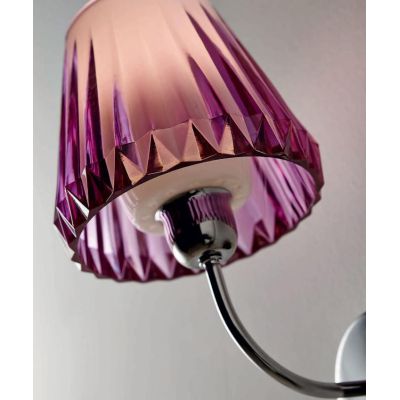 GAIA APPLIQUE DIFFUSORE IN ACRILICO 3 COLORI MONTATURA CROMO LUCIDO DI ILLUMINANDO Illuminando - Cristalensi Shop Online