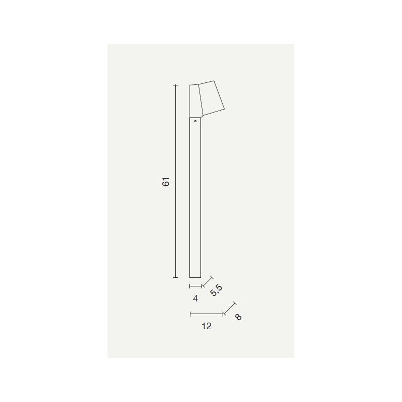 OWEN PALETTO DA ESTERNO H60 IP44 IN METALLO SILVER O MARRONE LED 6W LUCE 4000K DESIGN MODERNO ONDALUCE CICIRIELLO - Cristalensi 