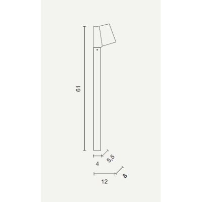 OWEN PALETTO DA ESTERNO H60 IP44 IN METALLO SILVER O MARRONE LED 6W LUCE 4000K DESIGN MODERNO ONDALUCE CICIRIELLO - Cristalensi 