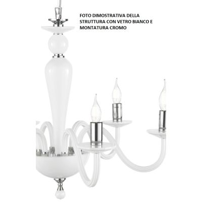 PAGANINI LAMPADA A PARETE CLASSICA CON 1 SOLA LUCE IN VETRO LAVORATO A MANO 7 FINITURE COLORE ONDALUCE CICIRIELLO - Cristalensi