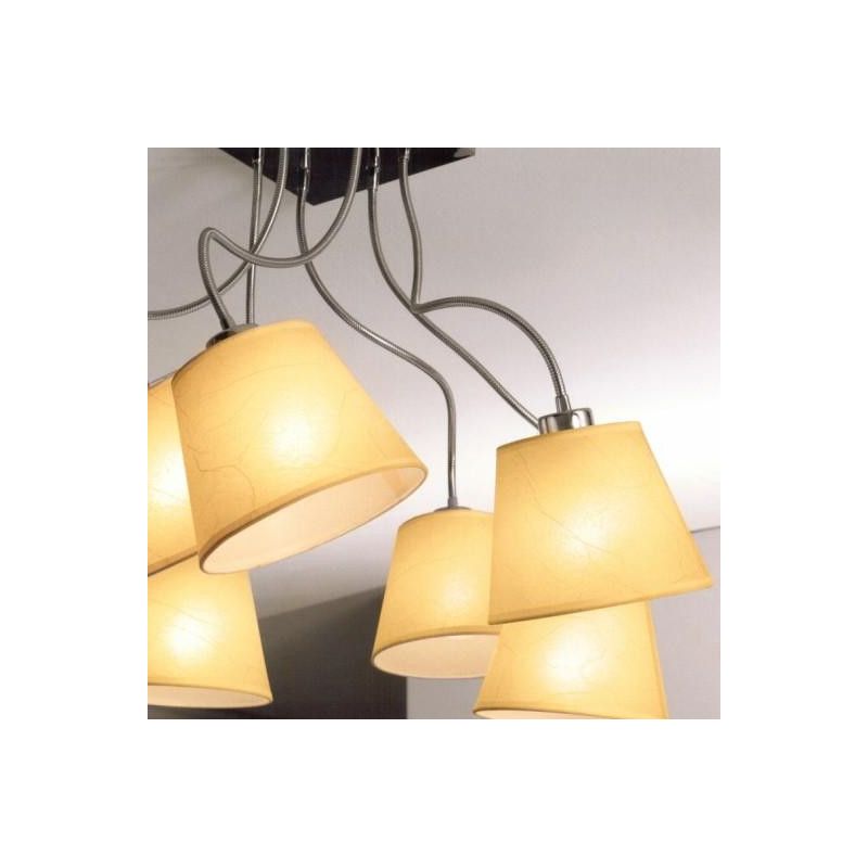 SOFT PLAFONIERA CON PARALUMI IN PERGAMENA AVORIO DI ILLUMINANDO Illuminando - Cristalensi Shop Online
