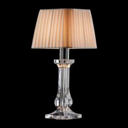 SOFIA ABAT-JOUR IN ACRILICO TRASPARENTE E PARALUME PLISSE' SABBIA DI ILLUMINANDO Illuminando - Cristalensi Shop Online