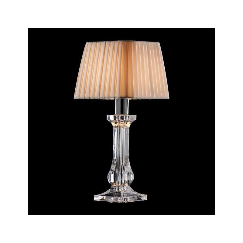 SOFIA ABAT-JOUR IN ACRILICO TRASPARENTE E PARALUME PLISSE' SABBIA DI ILLUMINANDO Illuminando - Cristalensi Shop Online