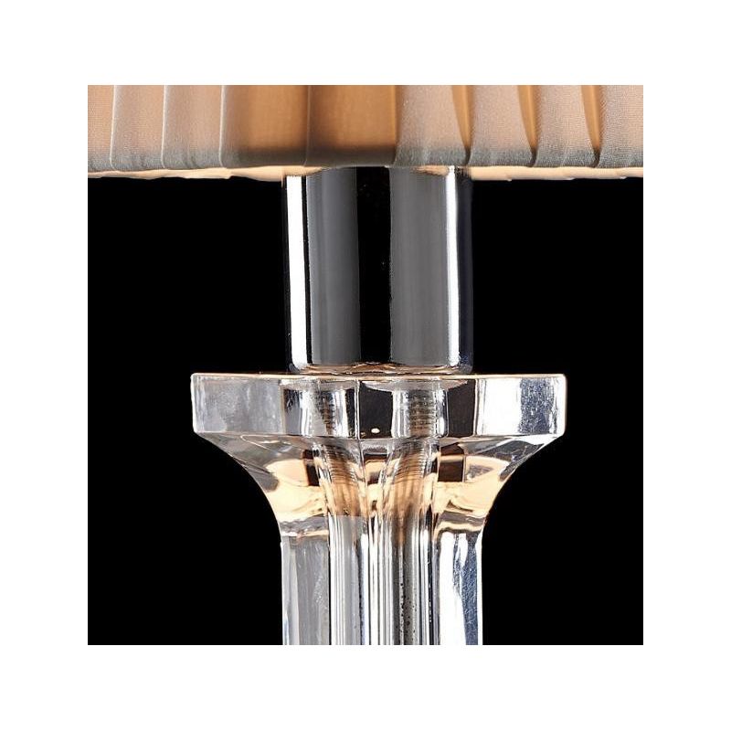 SOFIA ABAT-JOUR IN ACRILICO TRASPARENTE E PARALUME PLISSE' SABBIA DI ILLUMINANDO Illuminando - Cristalensi Shop Online