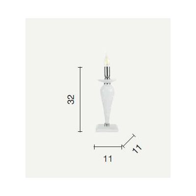 PAGANINI LUMETTO CLASSICO IN VETRO LAVORATO A MANO 7 COLORI CON FINITURE CROMO O ORO ONDALUCE CICIRIELLO - Cristalensi Shop Onli