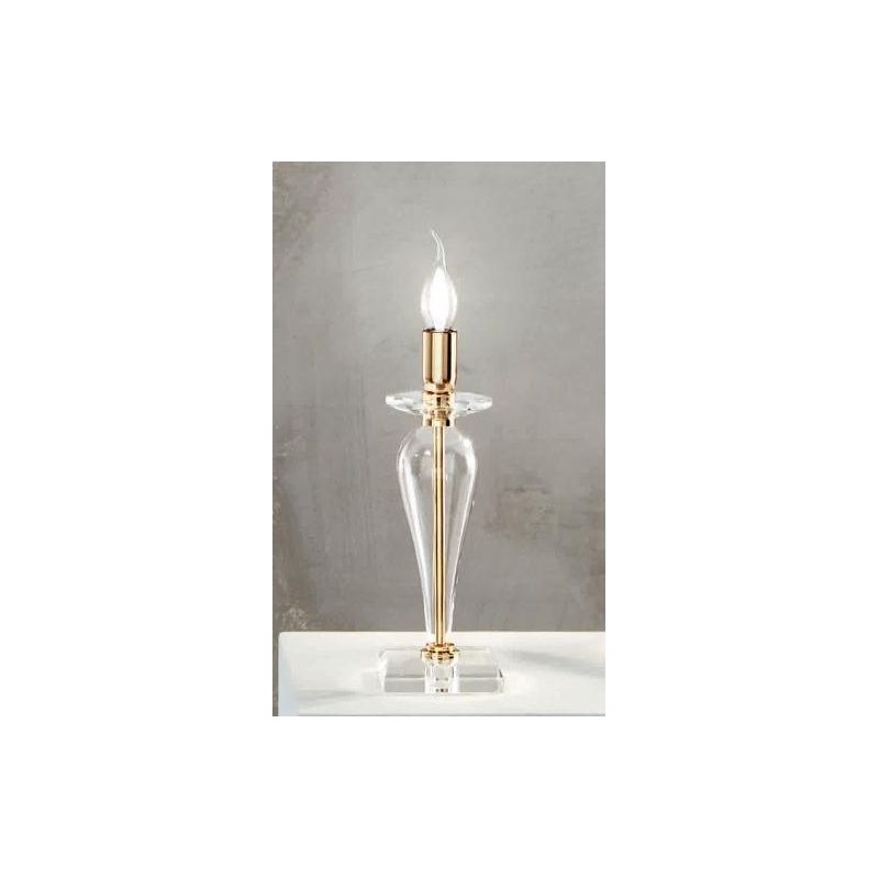 PAGANINI LUMETTO CLASSICO IN VETRO LAVORATO A MANO 7 COLORI CON FINITURE CROMO O ORO ONDALUCE CICIRIELLO - Cristalensi Shop Onli