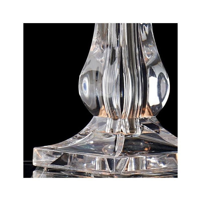 SOFIA LAMPADA DA TAVOLO IN ACRILICO TRASPARENTE E PARALUME PLISSE' SABBIA DI ILLUMINANDO Illuminando - Cristalensi Shop Online