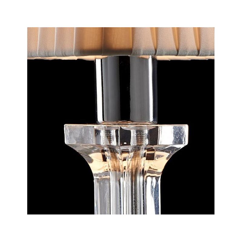 SOFIA LAMPADA DA TAVOLO IN ACRILICO TRASPARENTE E PARALUME PLISSE' SABBIA DI ILLUMINANDO Illuminando - Cristalensi Shop Online