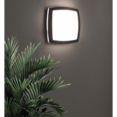 PARIS APPLIQUE O PLAFONIERA DA ESTERNO QUADRATA IP54 NERO BIANCO ARGENTO MODERNA DI ONDALUCE ONDALUCE CICIRIELLO - Cristalensi S